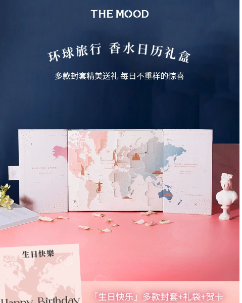 未知氣味環球旅行香水禮盒套裝送閨蜜生日禮物女生輕奢實用高級感